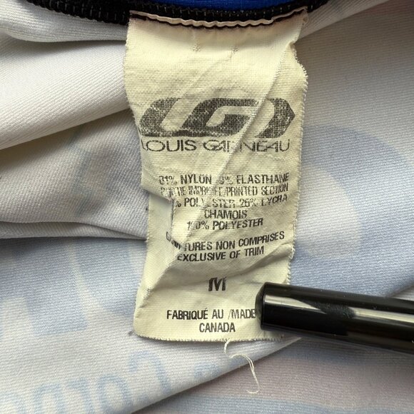 Louis Garneau Cycling Suit White/Blue Performance Fit Style Vintage Mens Size M - Picture 3 of 9